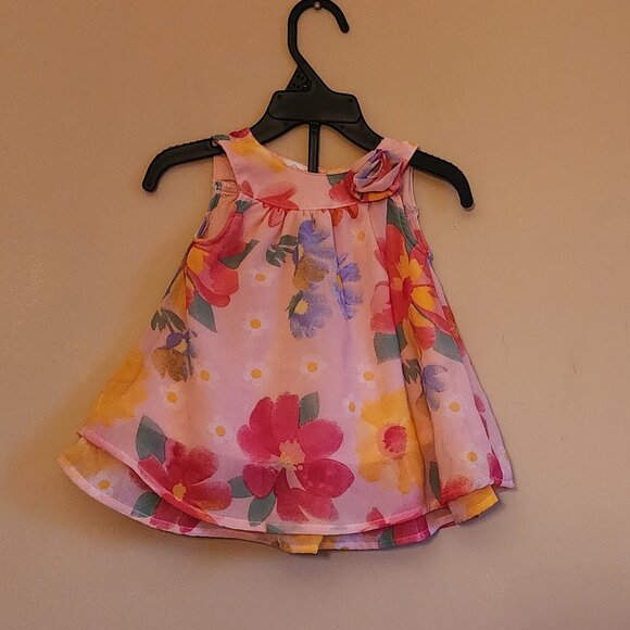Koala Kids Baby's Peach Floral Trapeze Dress With Bloomers. Size 6 Months - Picture 2 of 8